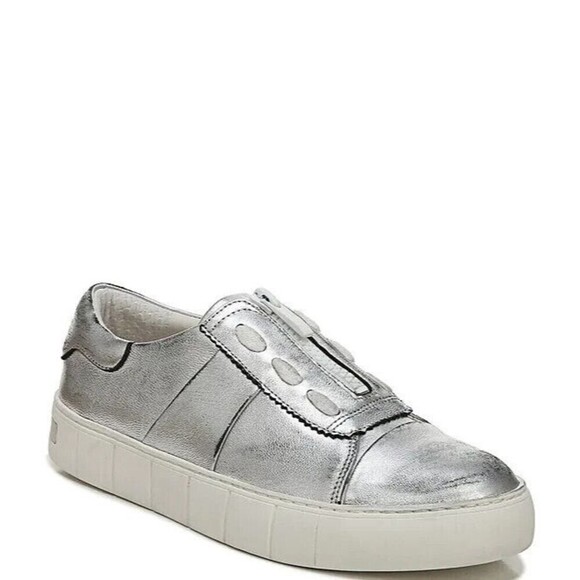 Sarto by Franco Sarto Issake Metallic Leather Platform Slip-On Sneakers 6 - Picture 1 of 9